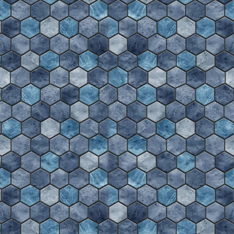 Toile accrochée ronde Travertine Hex