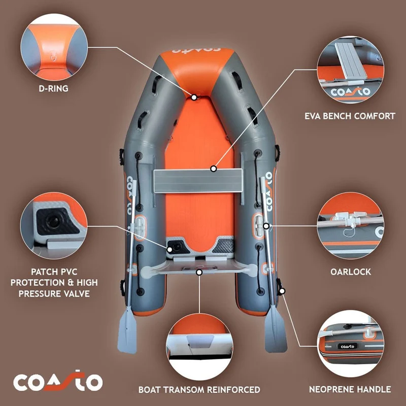 Dinghy Coasto DS-290 - 290 x 150cm - Donkergrijs