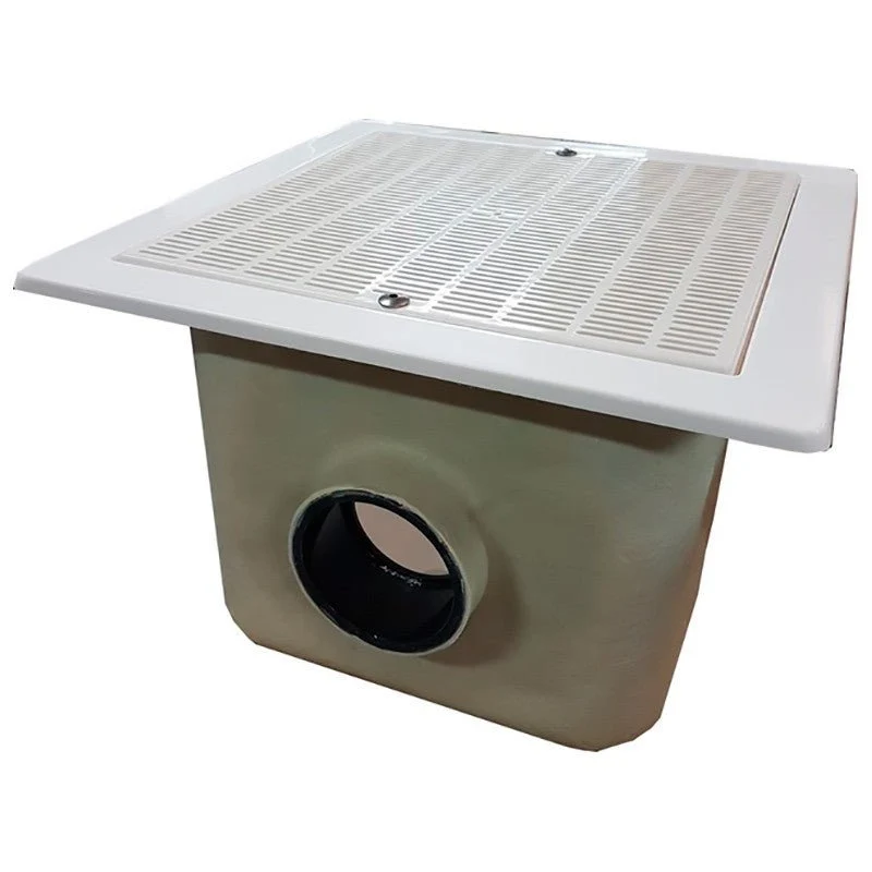 Astralpool - Sumidero 330×330 PRFV con rejilla de plástico para piscina de hormigón
