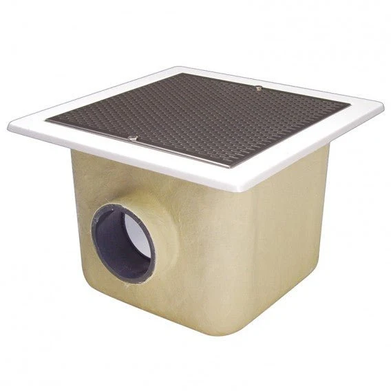 Astralpool - Sumidero de poliéster + fibra de vidrio 515×515 mm para piscina de hormigón