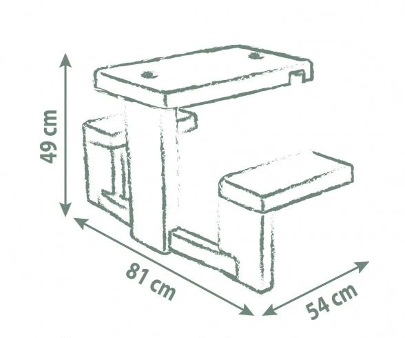 Smoby speelhuis accessoire - Picknicktafel