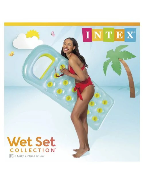 Intex 18 pocket Lounge Matras Suntanner - Blauw