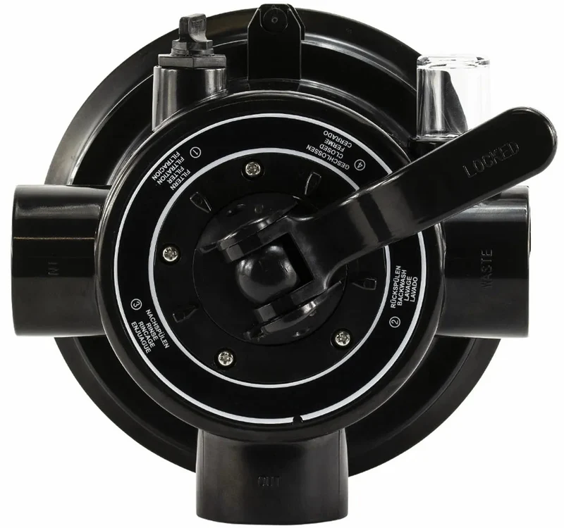 Mega 4-weg klep met klemdeksel 1,5" topmount voor FSP zandfilterset
