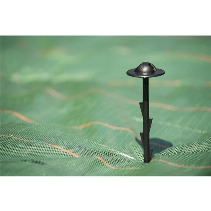 Ancre crantée noire pour fixer film de plasticulture et toile de paillage - H20 cm - 10 x