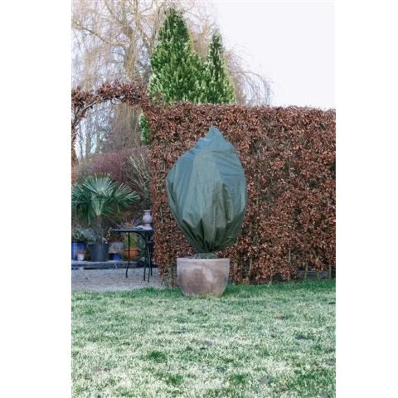 Housse d'hivernage incl. cordelette de serrage - PP, vert, 50 g/m² - Ø75 cm x 1,50 m - 2 x
