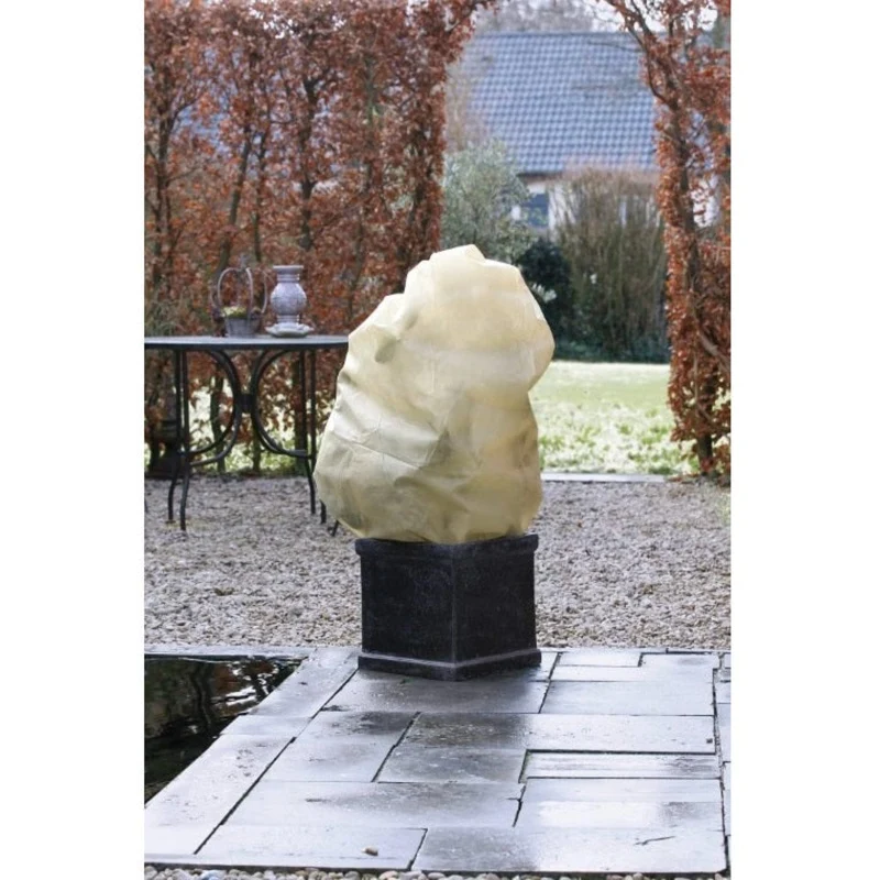Housse d'hivernage incl. cordelette de serrage - PP, beige, 50 g/m² - Ø50 cm x 1 m - 3 x