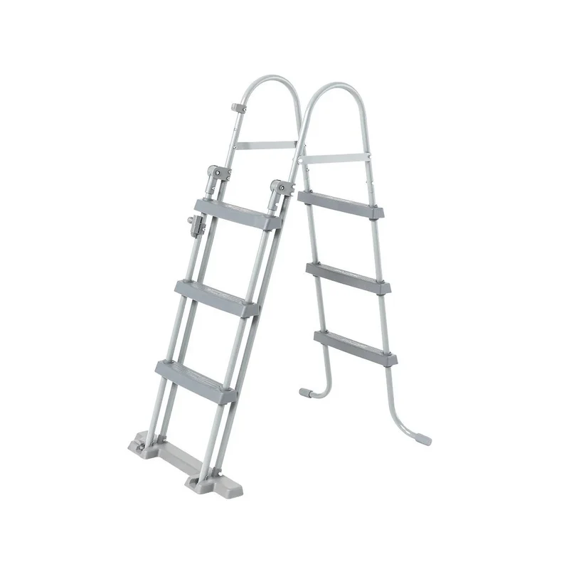 Zwembadtrap kunststof Grijs 107 cm