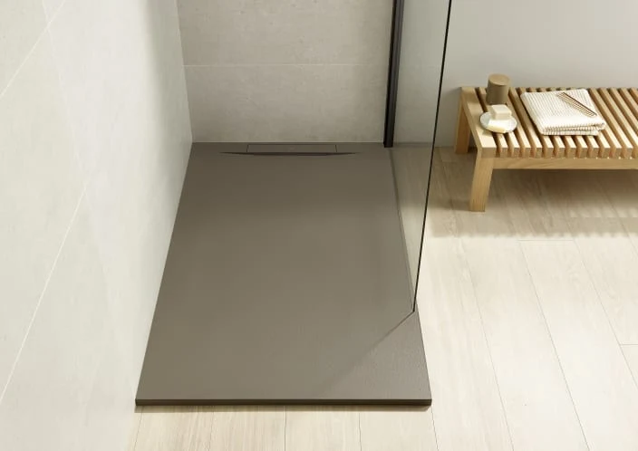 Roca - Plato de ducha Pyros extraplano de STONEX® Beige