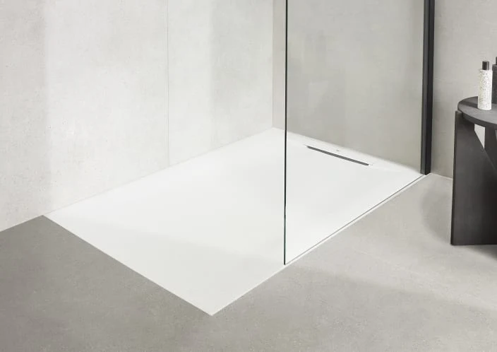 Roca - Plato de ducha Pyros cuadrado extraplano de STONEX® Beige