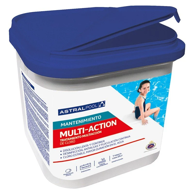 Astralpool – cloro multiacción para piscina 0% bórico 250 g