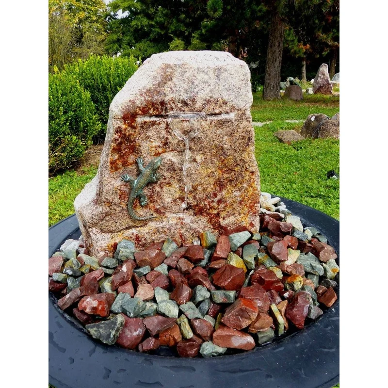 Komplettset-Brunnen Wasserfallstein mit Eidechse 88105