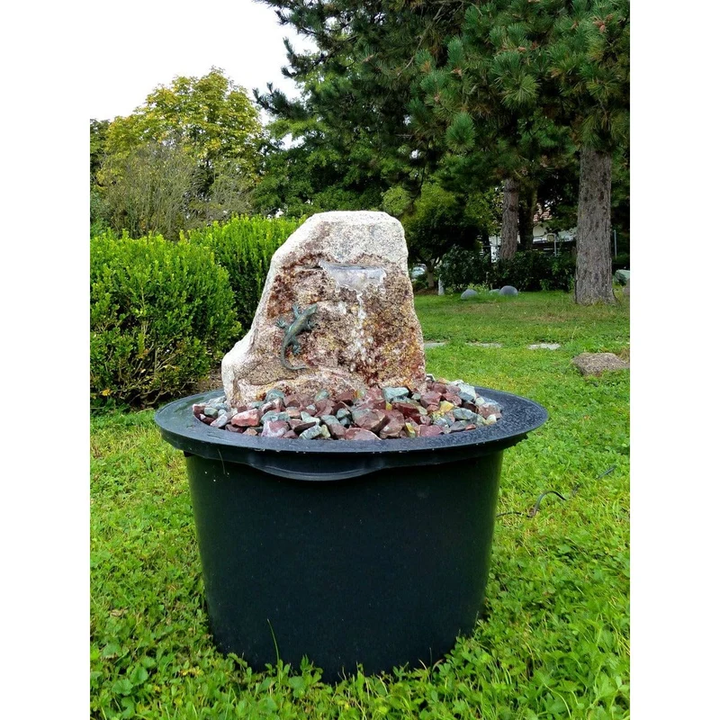 Komplettset-Brunnen Wasserfallstein mit Eidechse 88105