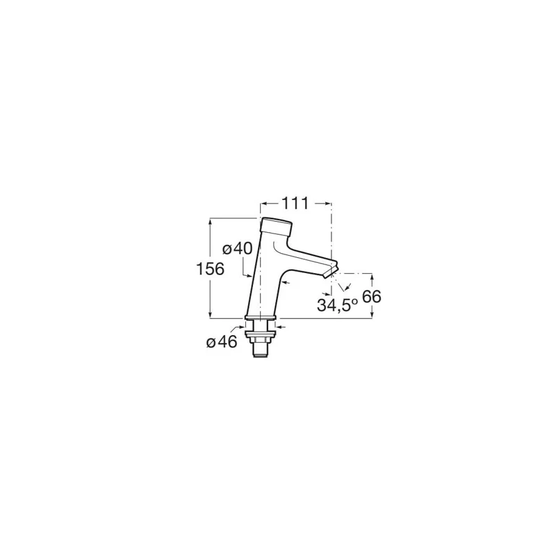 Roca - Grifo temporizado de repisa para lavabo ECO Fluent A5A4B24C00