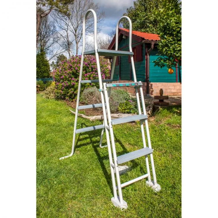 Gre - Escalera de seguridad con plataforma 120-132 cm ES1213