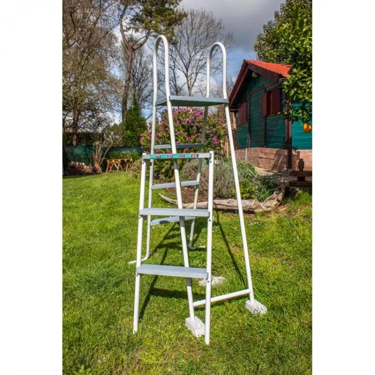 Gre - Escalera de seguridad con plataforma 120-132 cm ES1213