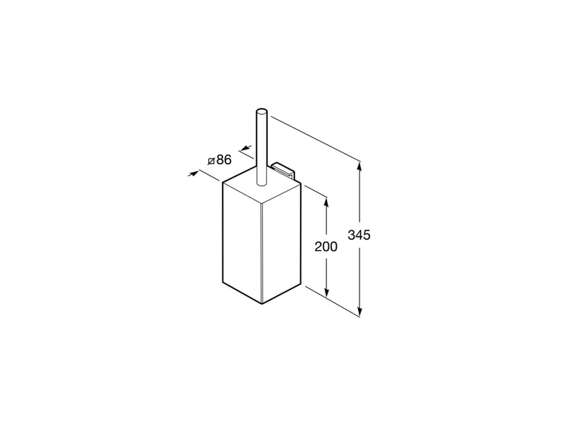 Roca - Escobillero de pared Rubik Negro Mate A816851024