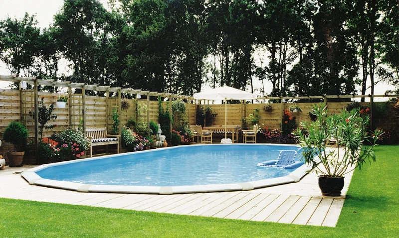 Interline Century metalen zwembad ovaal 975 cm x 490 cm x 132 cm compleet pakket
