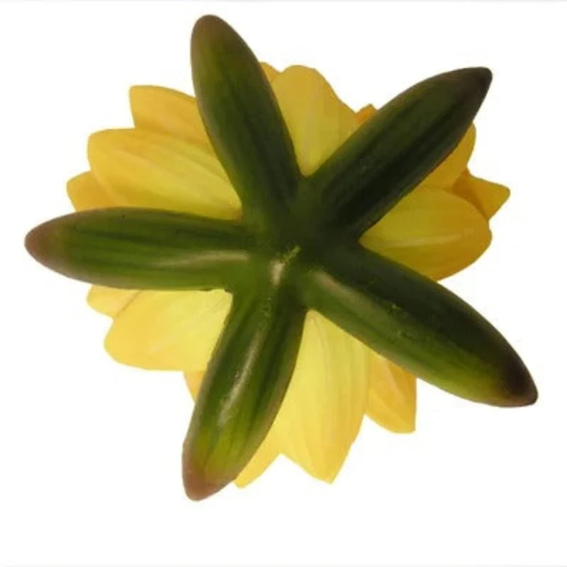 Nénuphar de décoration - coloris jaune - Ø16 cm