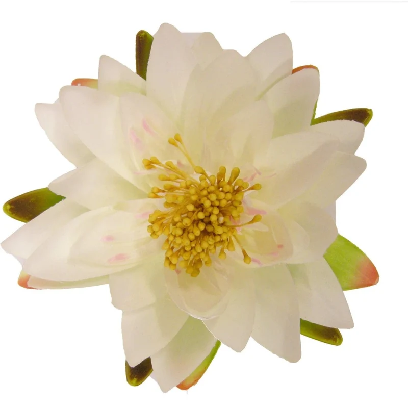 Nénuphar de décoration - coloris crème - Ø16 cm
