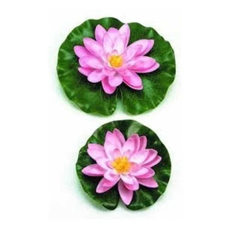 Nénuphar de décoration avec gouttes de pluie - coloris roze - Ø20 cm