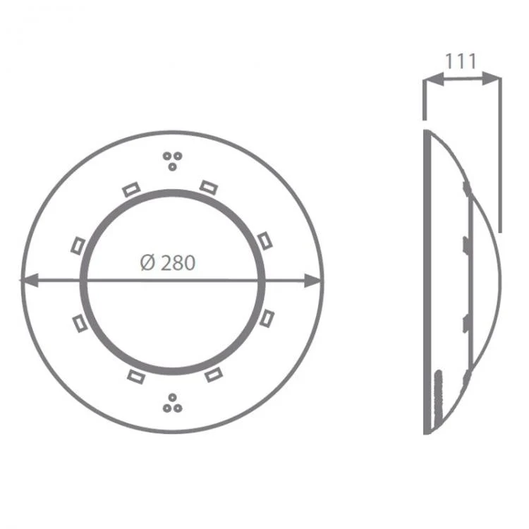 Astralpool - Proyector plano LED PAR56 blanco 12 VAC 1300 lúmenes