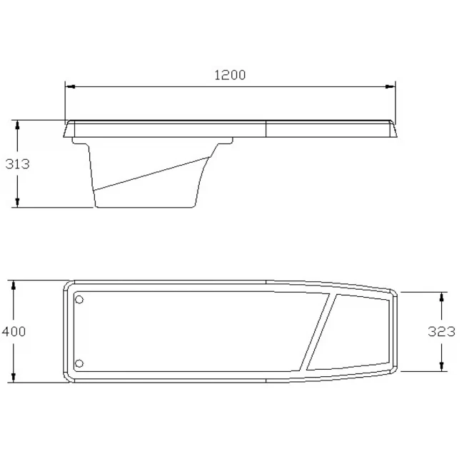 Dynamic 1200 Flexibele duikplank - Wit