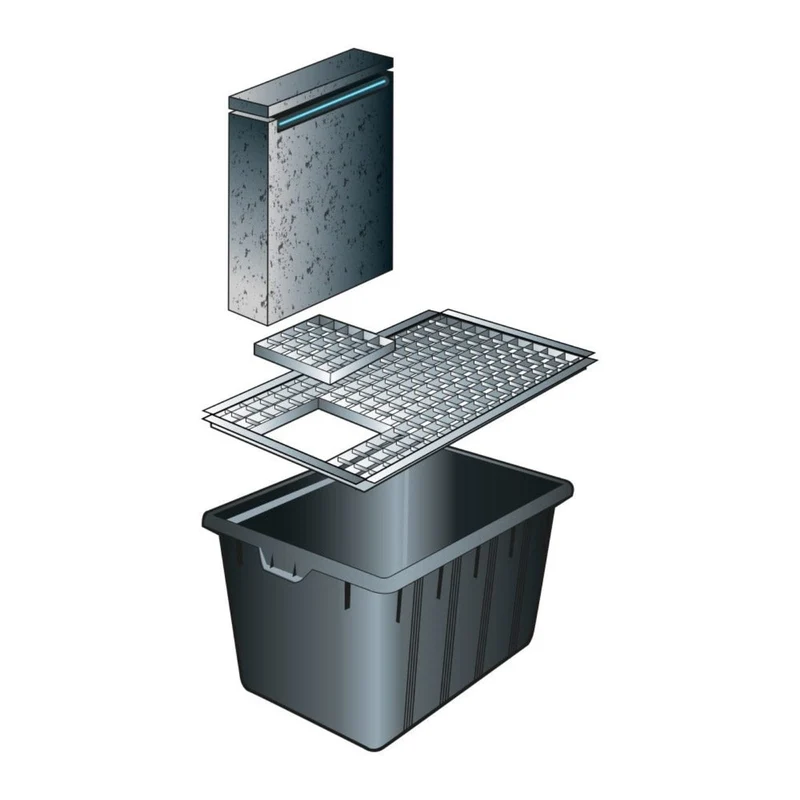 Grille métallique de recouvrement 40 x 40 - galvanisée, charge max. 150kg/m², pour Victoria Quadro 4 - 40 x 40 cm