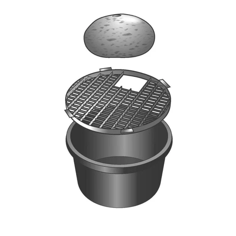 Grille métallique de recouvrement 104 - galvanisée, charge max. 150kg/m², pour Victoria 112 - Ø104 cm
