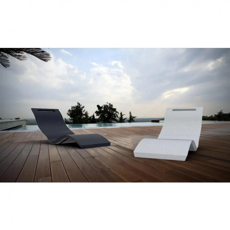 Kunststof Luxe Lounge ligbed - Antraciet