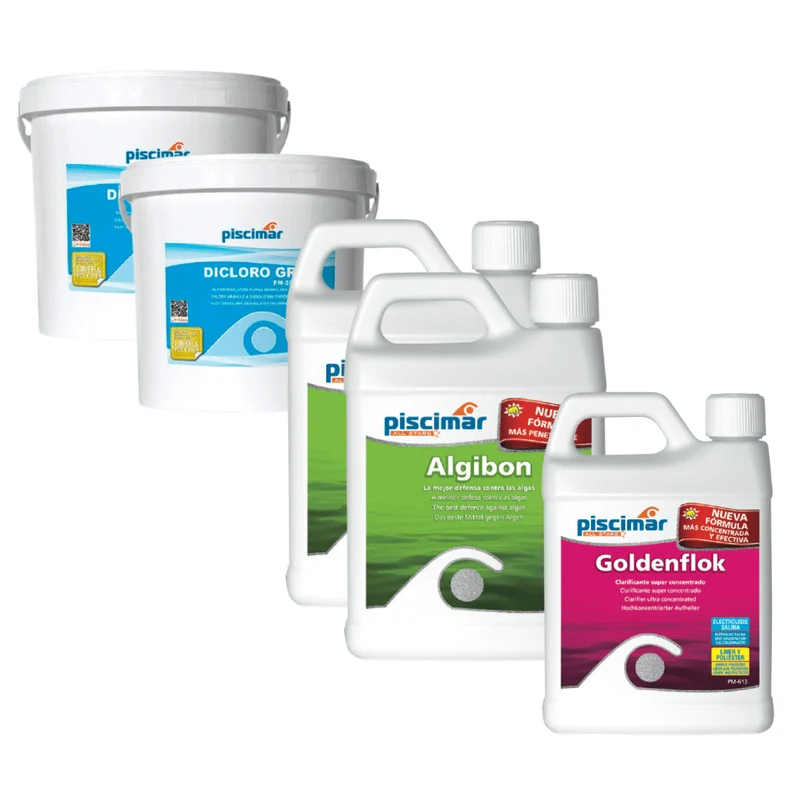 Kit Cloro Choque - Dicloro GR + Algibon + Goldenflok