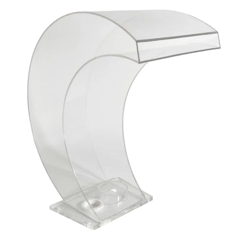 MAMBA® Acrylic LED - cascade Piscine - Acryl 4mm, incl. accessoires de raccordement 1 ½" - LED ring 1x21 blanc froid, transfo AC 12V/DE-06-12W, Lumen 185, EEK A+, 2,5 Watt - H54 x 47,5 x 30 cm