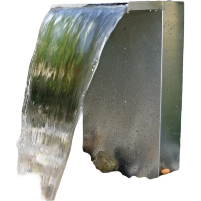VENEZIA - cascade, inox 304, 3400 l/h, tuyau et acc. de raccordement - LED strip 30 cm 1x20 blanc froid, transfo AC 12V/DE-06-12W, Lumen 180, EEK A+, 2,5 Watt - H50 x 36,5 x 9 cm