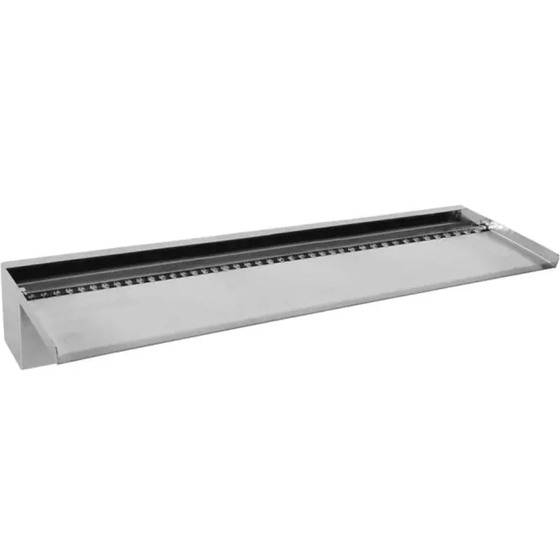 Niagara® Wall 90 LED - lame d'eau - Inox 316L avec raccords filetés Ø25 mm/1" - LED strip 90 cm 1x62 blanc froid, transfo AC 12V/DE-06-12W, Lumen 420, EEK A+, 7 Watt - H10 x 90 x 20 cm