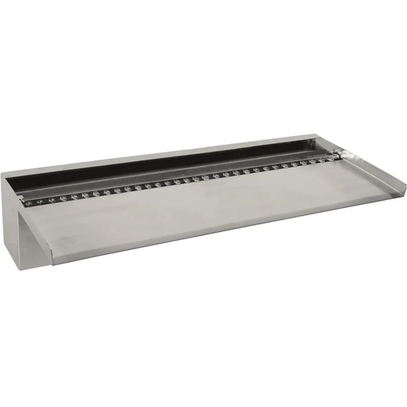 Niagara® Wall 60 LED - lame d'eau - Inox 316L avec raccords filetés Ø25 mm/1" - LED strip 60 cm 1x35 blanc froid, transfo AC 12V/DE-06-12W, Lumen 240, EEK A+, 4 Watt - H10 x 60 x 20 cm