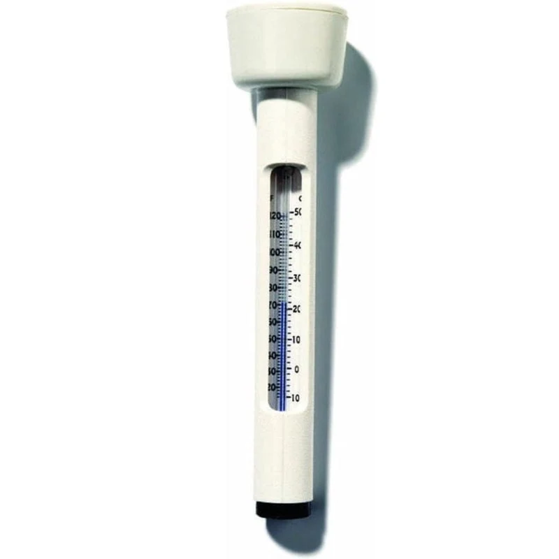 AquaThermo - thermomètre flottant classique de bassin, PVC, beige - L19 cm