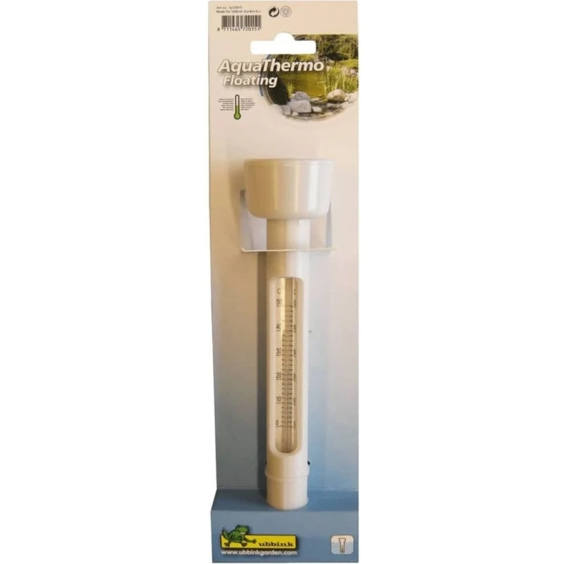 AquaThermo - thermomètre flottant classique de bassin, PVC, beige - L19 cm
