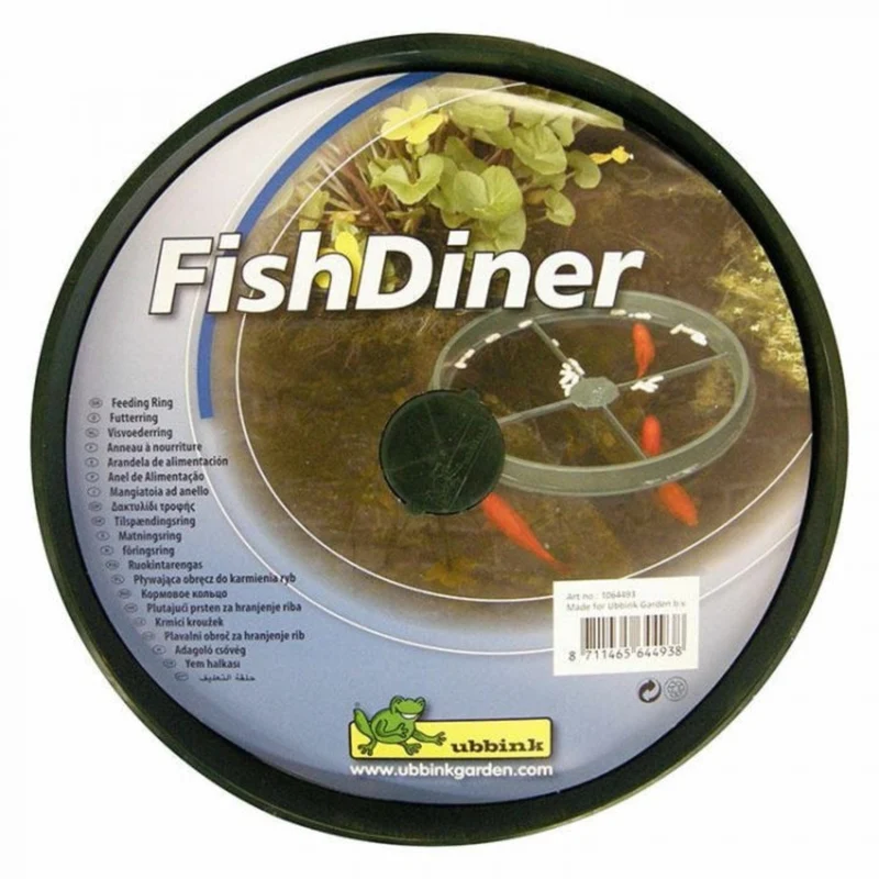 Anneau à nourriture pour poisson de bassin - PVC, vert - Ø24 cm