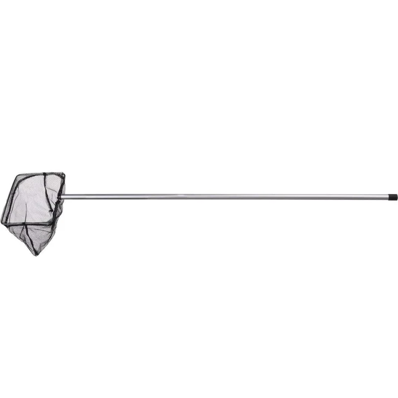 PondNets - épuisette de bassin avec manche en aluminium, grandes mailles noires - L100 cm