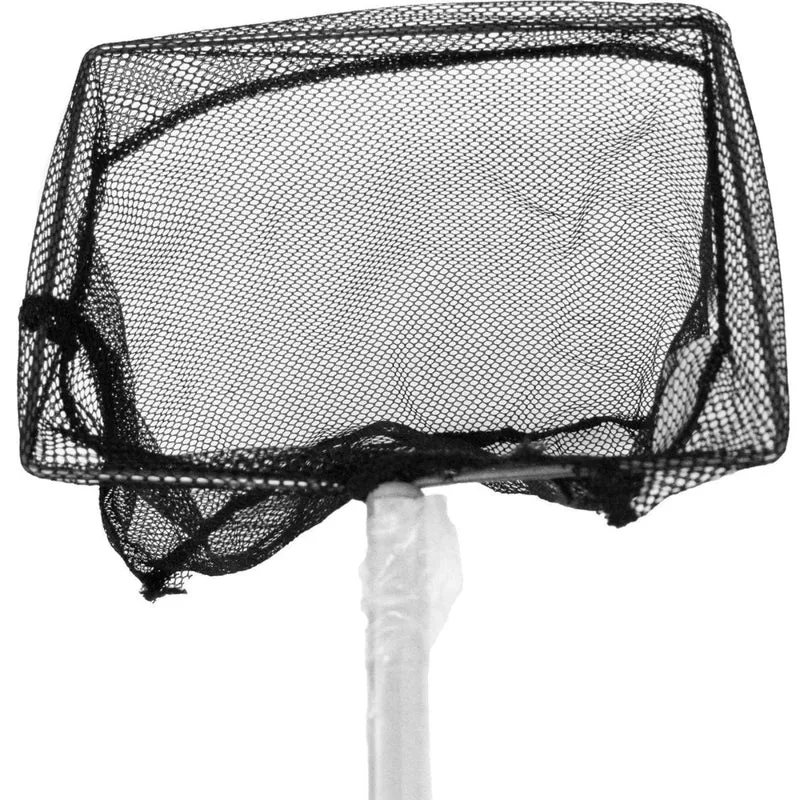 PondNets - épuisette de bassin avec manche en aluminium, grandes mailles noires - L100 cm