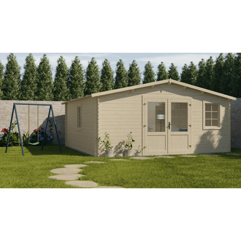 Abrigo de Jardim Kaunas com Opção Alpendre 500 x 500 cm