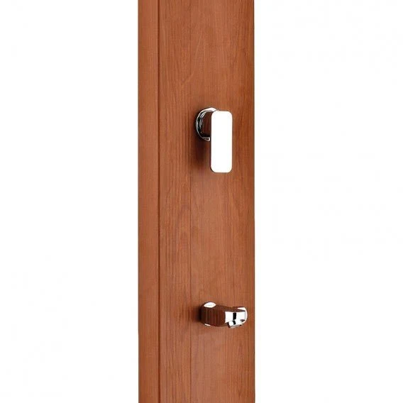 Gre - Ducha solar cuadrada aspecto madera 32 litros DSALC32W