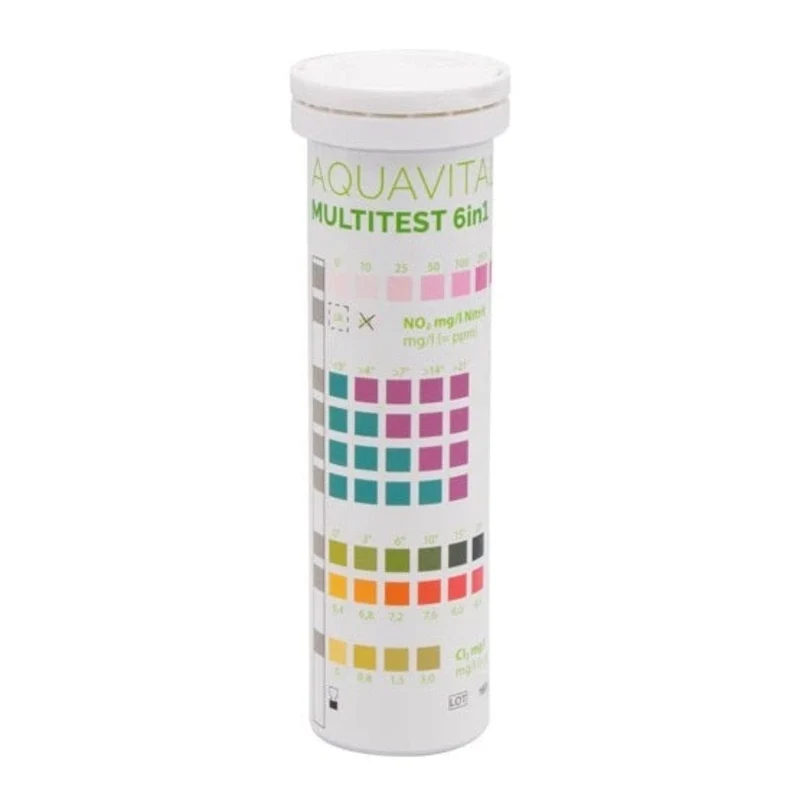Display Aqua MultiTest - 50 bandelettes à 6 mesures de tests (PH,GH,KH,NO2,NO3,CI2) - 12 x