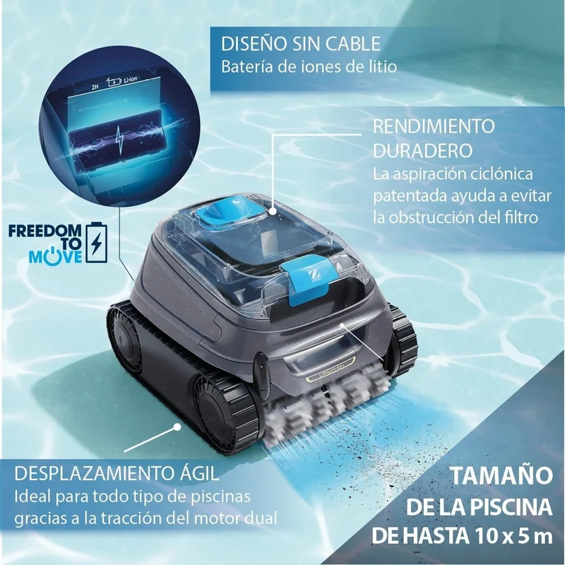 Zodiac - CNX Li 52 iQ Robot limpiafondos sin cable para piscina