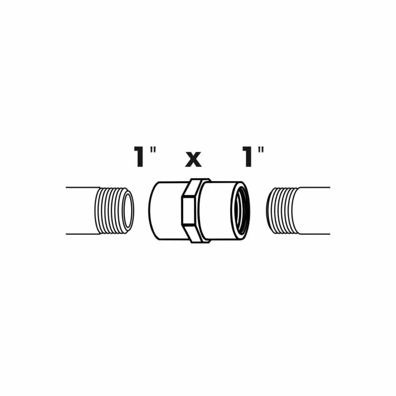 Manchon double 2 x filetage femelle/femelle - Ø25 (1") x Ø25 (1") mm