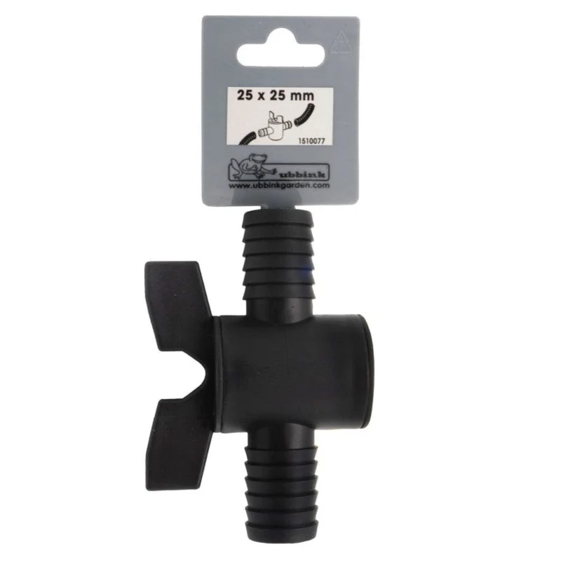 Robinet à à about porte-caoutchouc, 2 x Ø mm - Ø25 (1") x Ø25 (1") mm