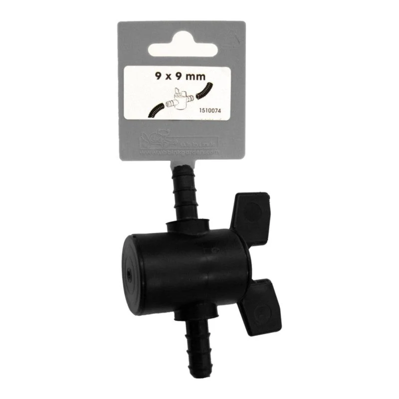 Robinet à à about porte-caoutchouc, 2 x Ø mm - Ø9 x Ø9 mm