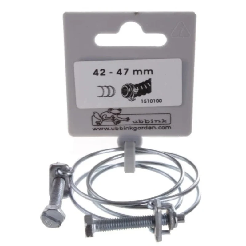 Lot de colliers de serrage double fil galva - Ø42 / Ø47 mm - 2 x