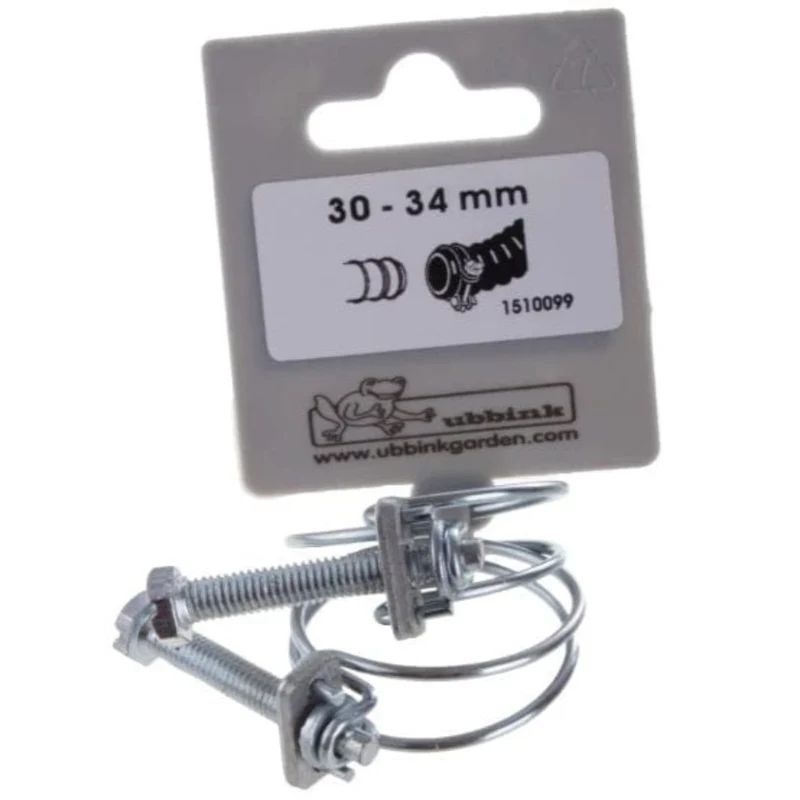Lot de colliers de serrage double fil galva - Ø30 / Ø34 mm - 2 x