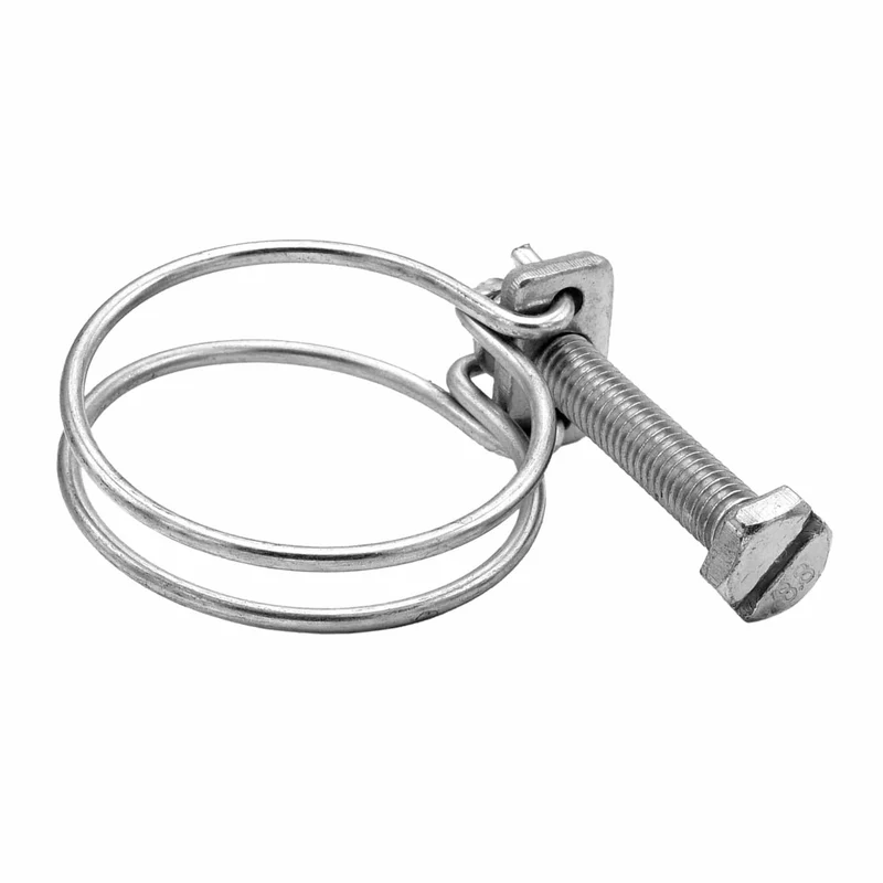 Lot de colliers de serrage double fil galva - Ø30 / Ø34 mm - 2 x