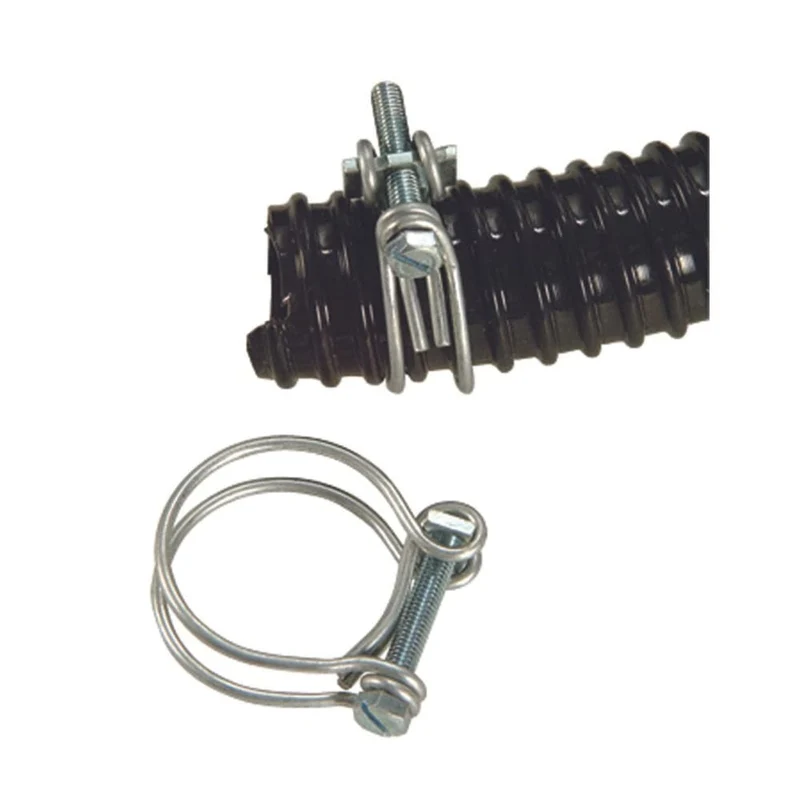 Lot de colliers de serrage double fil galva - Ø20 / Ø23 mm - 2 x